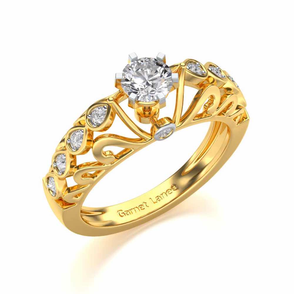 9. Apexed Glow Solitaire Diamond Ring