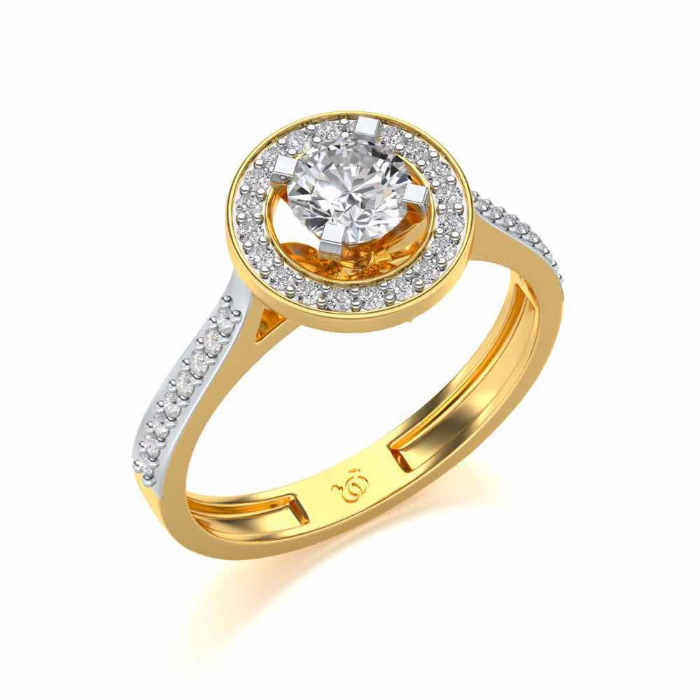 16. Pheonixed Eye Solitaire Diamond Ring