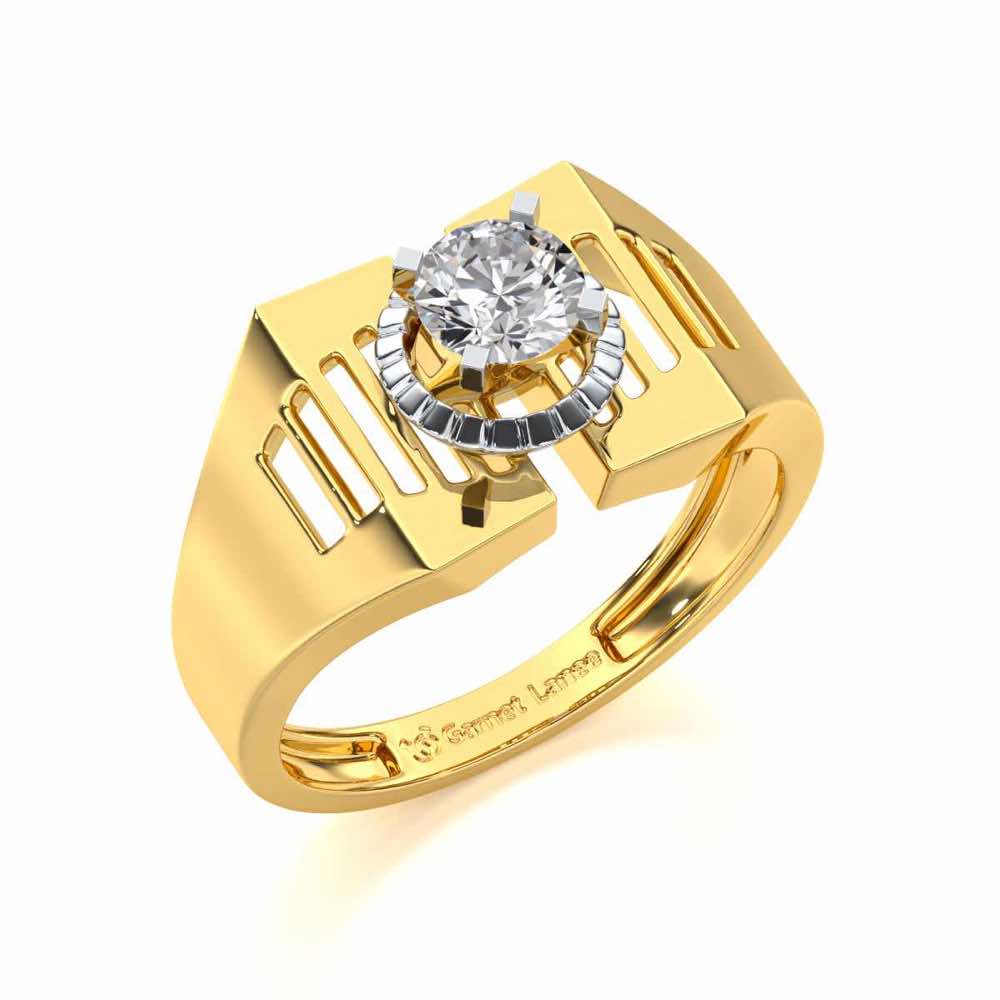 13. Regal Spark Solitaire Ring for Men