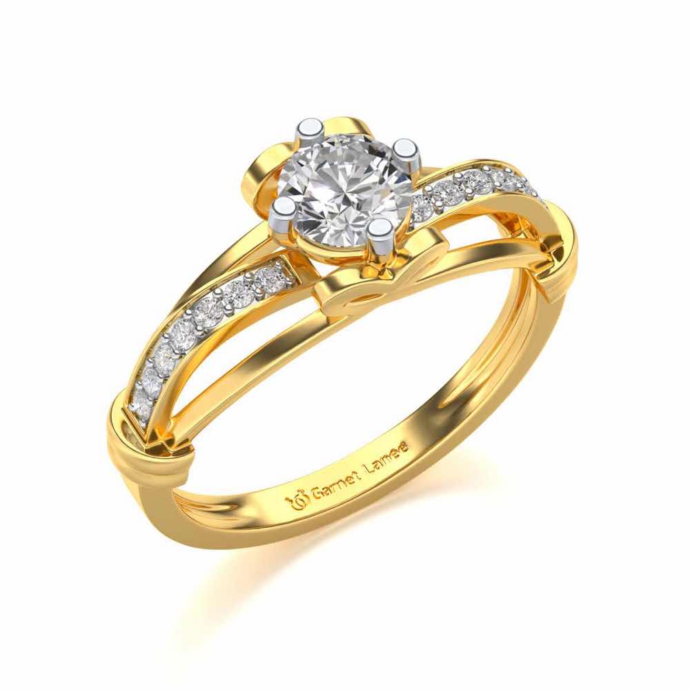 17. Shine On Heart Solitaire Diamond Ring