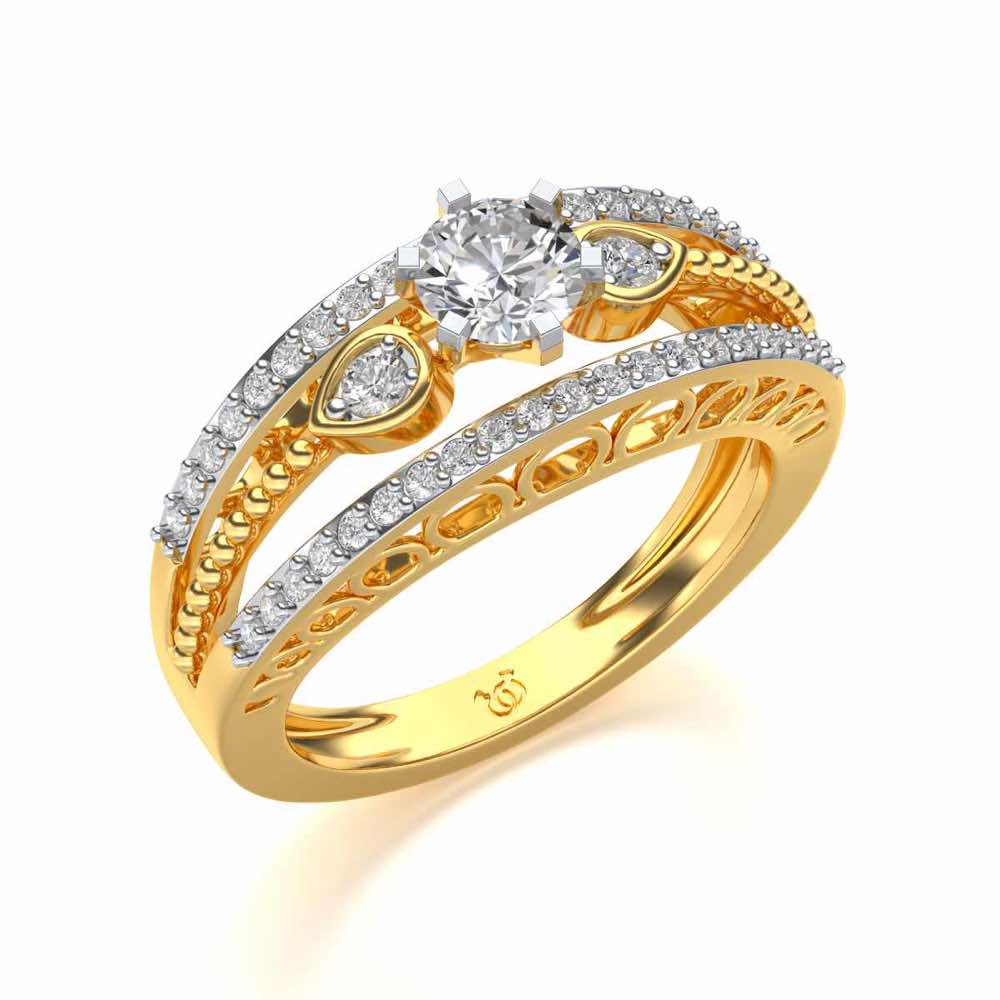 6. Stately Charm Solitaire Diamond Ring